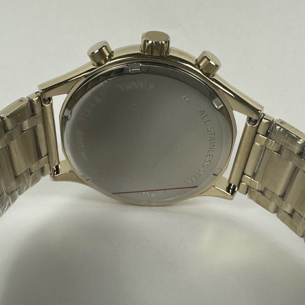 New FOSSIL Mens Fenmore Multifunction Gold-Tone Stainless Steel Watch BQ2809 - Picture 11 of 14